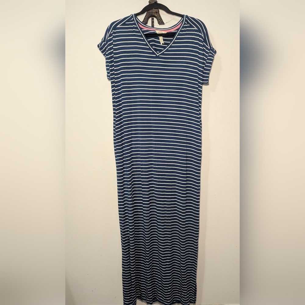 Matilda Jane Brilliant Daydream Set Sail Maxi Dress Blue + White Striped Size XS